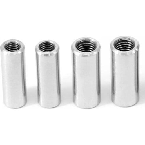 1 pc M8 Round Studding Connector Bolts Nuts A2 Stainless Steel All Thread Sleeve Rod Bar Tube 20 25 30 35mm length