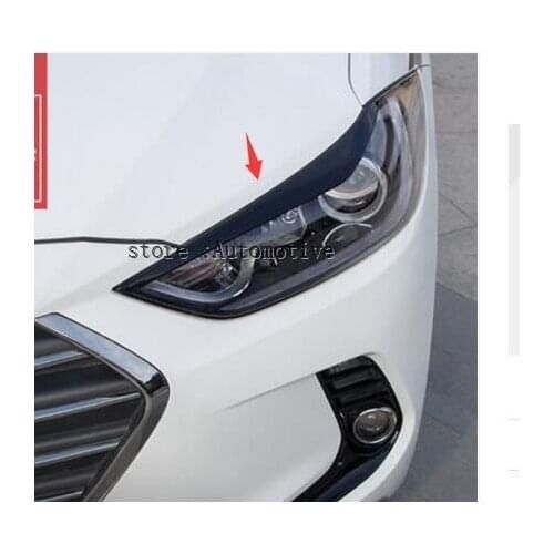 2 Pcs/lot Head Light Eyebrow Eyelids ABS Chrome Decoration Trim Cover for Hyundai Elantra (AD) 2016 2017 2018 Car Styling