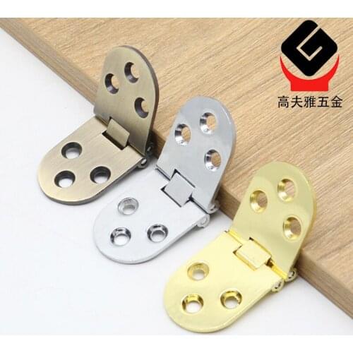 2Pcs Flap Folding Hinges Hidden Hinge Cabinet accessories turn plate hinge Hidden hinge Furniture assembly cabinet door hinges