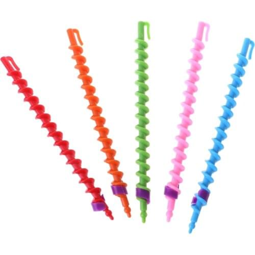 26Pc Plastic Long Styling Barber Salon Tool Hairdressing Spiral Hair Perm Rod Small