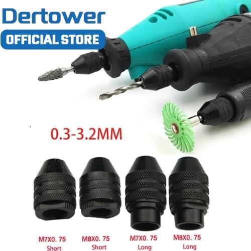 4 types Multi Chuck Keyless For Dremel Rotary Tools 0.3-3.2mm Drill Bit Chucks Adapter Converter Universal Mini Chuck DT6