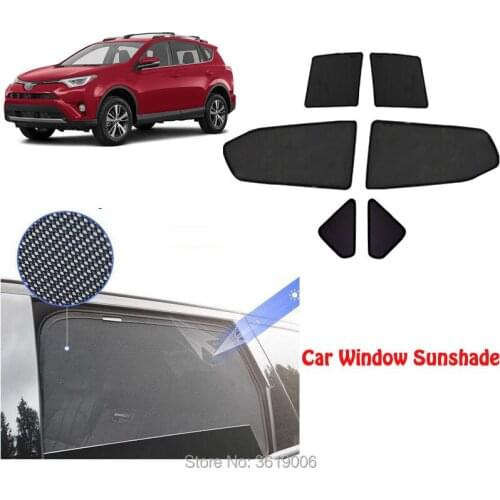 6pcs High-end custom For Toyota RAV4 2013-2018 card type magnetic car curtain sun shade car window shade car styling