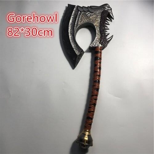 82cm Anime Cosplay WOW Battle Axe Gorehowl Game Movie Halloween Cosplay Thrall axe PU Weapons Role Playing Model Toy Prop