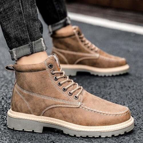 Fashion High Top Men Boots High Quality Trend Comfortable Men Work Boots Autumn New Original Non-slip Motorcycle Boots Casuals54