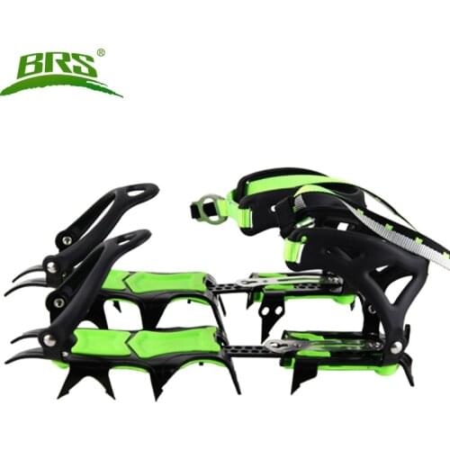 BRS Professional 14 Teeth Claws Ice Crampons Snow Boot Shoes Non Slip Cover Outdoor Hiking Climbing Snow Ice Gripper
