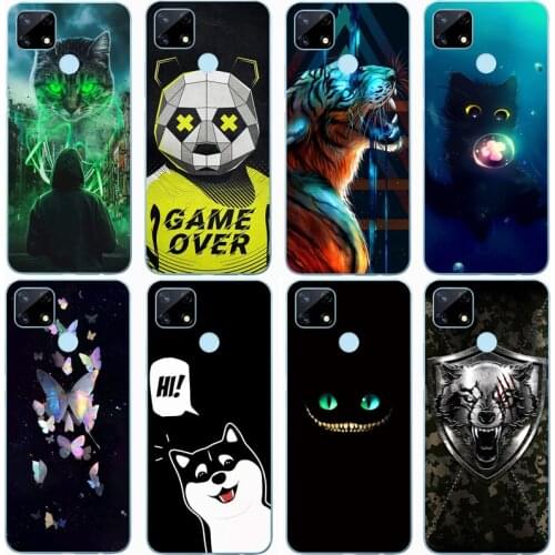 For OPPO REALME 7I RMX2193 Case Rose Wolf Cute Patterned Cover Soft Silicon Phone Case for oppo realme 7i rmx2193 Top Quality