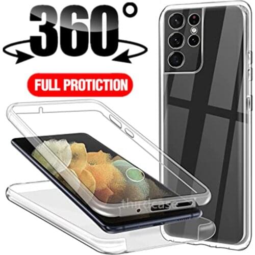 360 Full Cover for Samsung Galaxy S20 FE Note 20 Ultra Note 10 S10E Lite S9 S8 Plus S7 Edge M01 M31S M30S M21 M11 Silicone Cases
