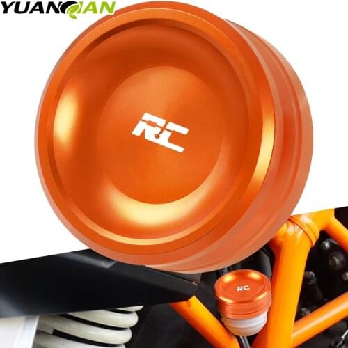 For RC Motorcycle Accessories CNC Rear Brake Fluid Reservoir Cover Cap For RC 125 200 250 390 RC125 RC200 RC200 RC390