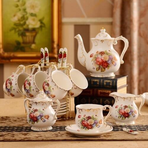 European Coffee Cup Set British Cup Plate High-grade Ceramics Western Black Tea Cup Afternoon Tea Cup Delivery Shelf