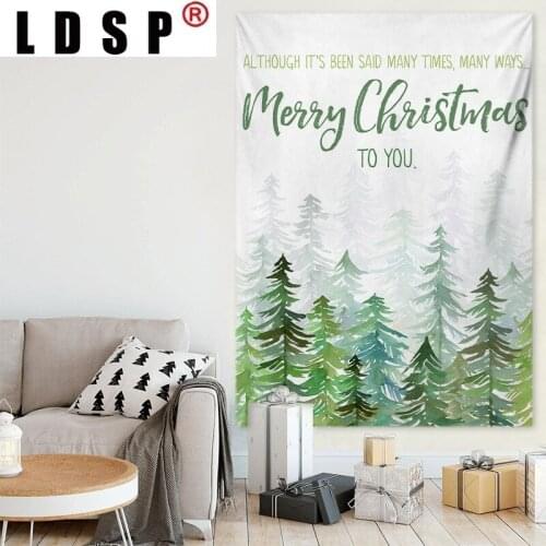LDSP Tapestry Christmas Cartoon Wall Hanging Carpet Beach Towel Background Cloth Blanket Yoga Mats Art Bedroom Dorm Home Decor
