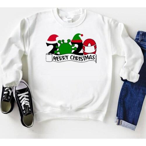 Merry Quarantine Sweatshirt Funny Christmas 2020 Crewneck Sweatshirts Holiday Party Hoodies Vacation Gift