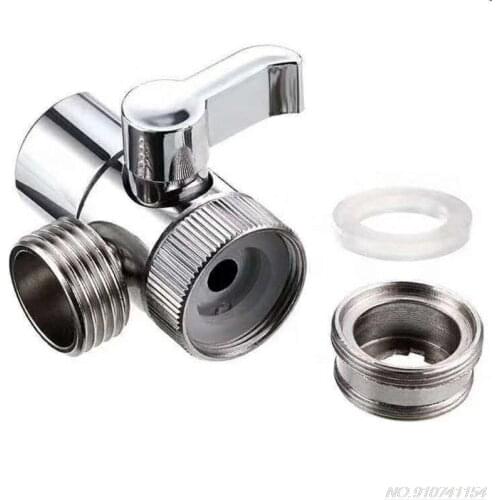 Brass Sink Valve Diverter Faucet Splitter Kitchen Bathroom Sink Faucet Replacement Part Faucet to Hose Adapter M22 X M24 D02 20