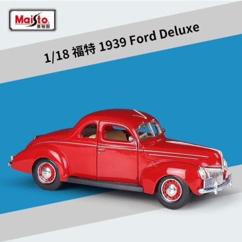Maisto 1:18 Ford 1939 Ford Deluxe Simulation Alloy Finished Car Model With Base Collection Ornament Gifts