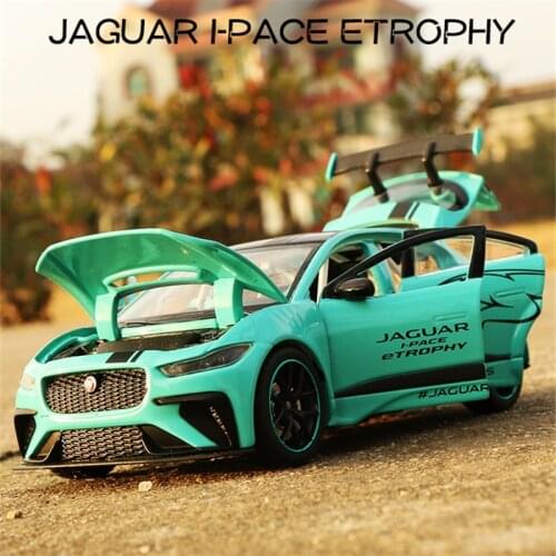 NEW 1:32 Jaguar I PACE Sports Car Alloy Car Model Die Casts Toy Vehicles Collectible Model Car Sound and light Toy For Kids Gift