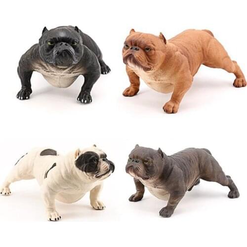 Realistic Bully Dog PVC Animal Solid Model Figurine Kids Toy Table figurine Decoration accessories Gift For Kids toys