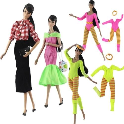 Handmade 1/6 Fashion Outfit Coat Dress Casual Wear Sport ShirtPants Skirt 30cm Yoga Doll Clothes For Barbie Doll Accessories Toy