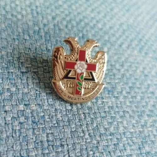 Custom Lapel Pin Scottish Rite Rose Croix Cross 32 Degree Masonic Masonry Freemason Lapel Pin Badge