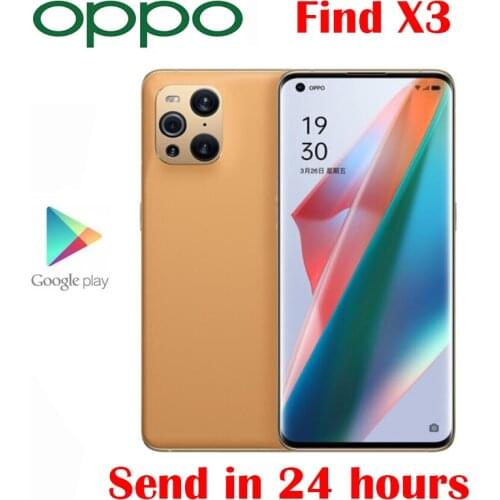 Original New OPPO Find X3 5G Cell Phone Snapdragon 870 6.7Inch AMOLED 50MP Rear Camera 65W Super VOOC Android 11 NFC 4500Mah