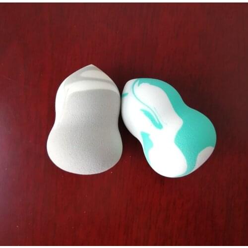6cmx4cm Gourd-shaped Non-latex Hydrophilic Sponge Multi-colored Cosmetic Powder Liquid Foundation Puff Convenient Makeup Tools