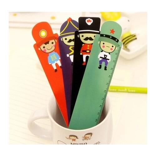 1pcs/lot Cartoon British Style Soldier Series Ruler Bookmark 15 CM Straight Ruler Student Material Escolar