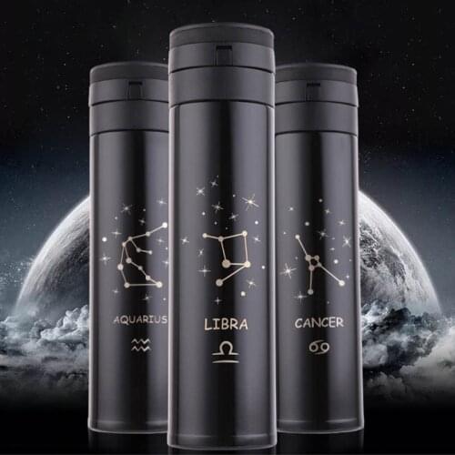 1 Pcs Thermos Cup Portable Tea Termos Mug Double Wall Bounce Cover Travel Water Bottle Thermal Insulated Drinking Supplies