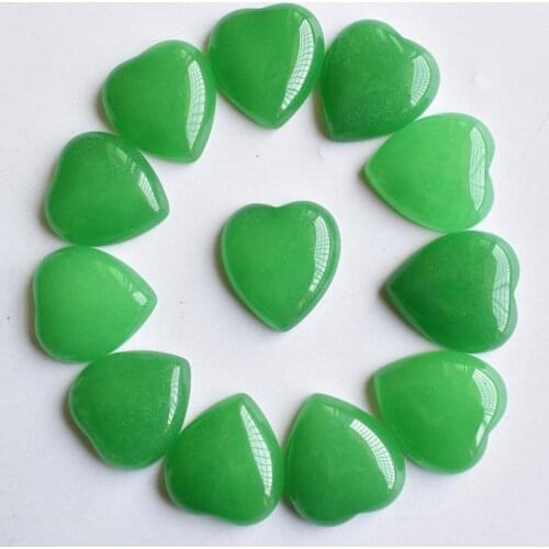 2020 new good quality natural stone heart shape cab cabochons beads for jewelry making 25mm wholesale 12pcs/lot free shipping
