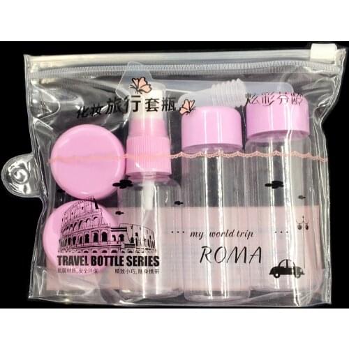 7pcs/Set Mini Makeup Cosmetic Face Cream Pot Bottles Plastic Transparent Empty Make Up Container Bottle Travel Kit Accessories