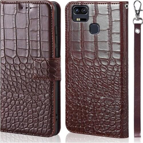 DOREXLON for ASUS ZenFone 3 Zoom ZE553KL Z01HDA 5.5 Case flip leather Phone case for ZE553KL Z01HDA crocodile texture cover