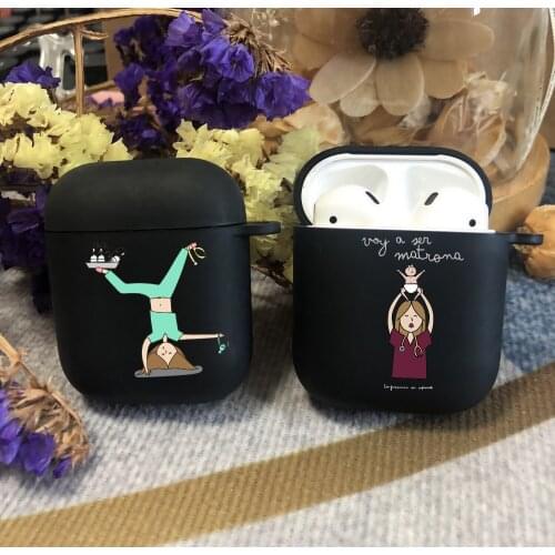 Social services psychology Doctors Nurse black TPU silicone Bluetooth Airpod Case For Airpods 1/2 Airpods pro soft cover