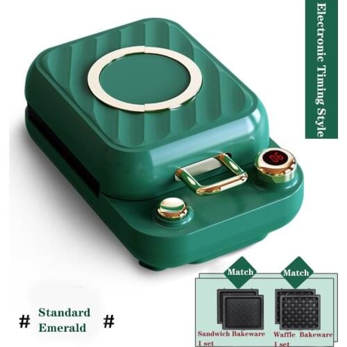 Mini Electric Waffle Maker Sandwich Iron Toaster Oven Breakfast Waffle Maker Quiche Oven Omelette Maker Mini Waffle Pan