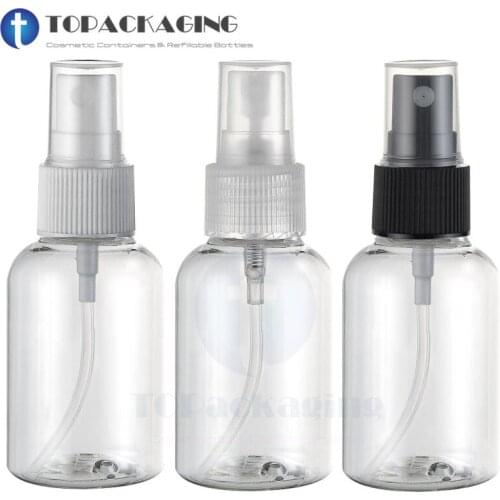 50ML Spray Bottle,Small Cosmetic Container,Clear Plastic Perfume Sub-bottling With Mist Atomizer,50PCS/LOT,Transparent Bottle