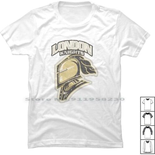 London Knights Logo T Shirt 100% Cotton England London Knight Hockey Sport Night Champ Team Port Logo Land Ice