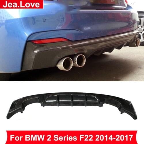 Real Carbon Fiber Rear Bumper Lip Car Protector Body Modificaton Kits Part For BMW 2 Series F22 2014-2017 Car Rear Lip