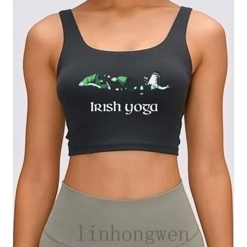 Irish Yoga Women Tank Top Vintage Funny Casual O Neck Custom Cotton Spring Autumn Original Interesting Crop Top