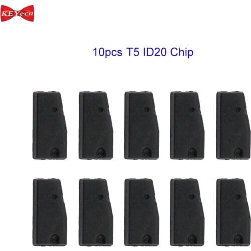 KEYECU 10pcs T5 ID20 Transponder Chip Blank Chips for Car Keys Avaliable Change to ID11 12 13