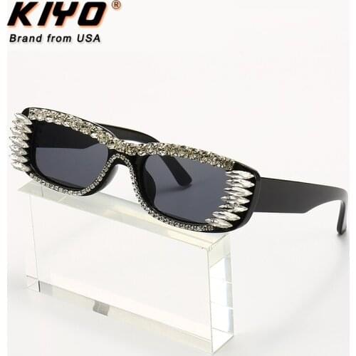KIYO Brand 2020 New Women Men Square Sunglasses PC Vintage Sun Glasses High Quality UV400 Driving Eyewear D9071B