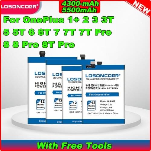 LOSONCOER OnePlus 6T Phone Batteries