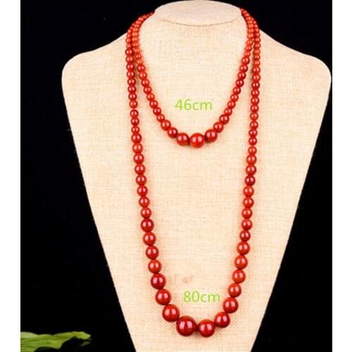 Pure natural hot-selling red agate red flesh ice Pendant Beads Necklace Fashion Jewelry jewelry sweater Necklace