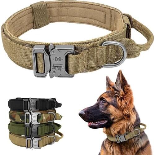 Medium Large Dog Collars Military Tactical Dog Collar Leash Set Walking Pet Training Dog Collar German Shepherd Training Hunting