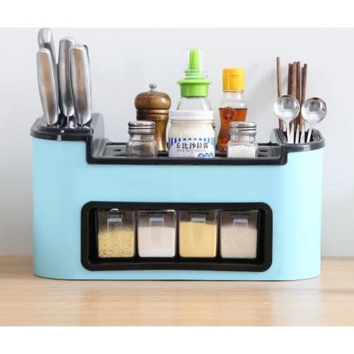 Kitchen storage shelf Storage Holder Floor Type Kitchen Shelf Rack seasoing box Tableware Organizer 40*22*22.5cm