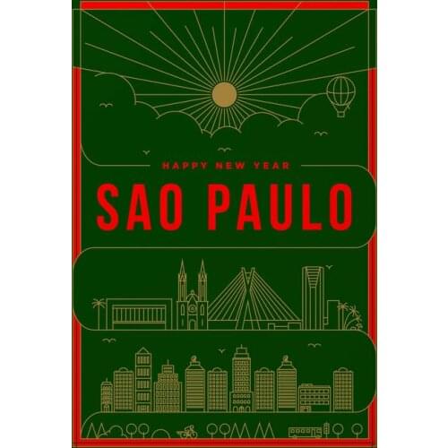 Visit Sao Paulo, Brazil Minimal City Art print Silk poster Home Wall Decor