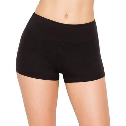 Simple Women Casual New High Waist Skinny Shorts Womens Workout Yoga Hip Shorts Soft Solid Elastic Volleyball Shorts