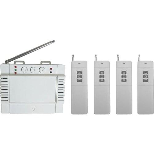 3000m Long Range AC220V 250V 380V 2CH RF Wireless Remote Control Tubular motor garage door/projection screen/blinds/shutters