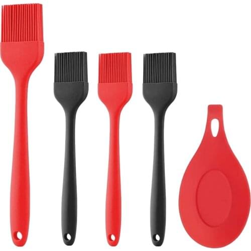 Silicone Basting Brush Pastry Brush(Set of 5)Baking Cooking Oil Brushes,Butter Sauce Marinades for Grilling Barbecue