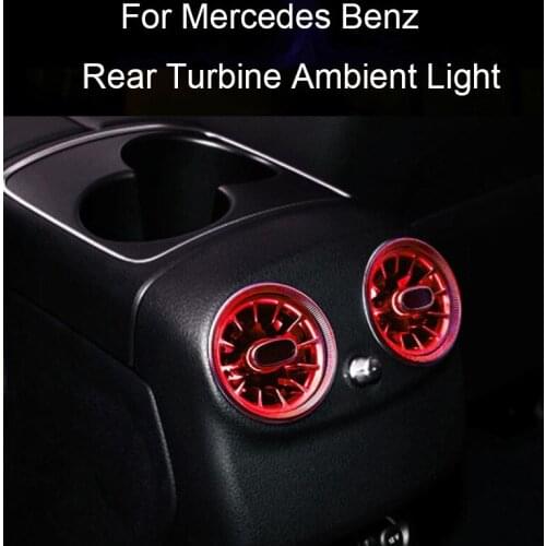 Turbine outlet LED lights for W205 GLC Mercedes benz C GLC class front air condition vent inlet center console ambient lights