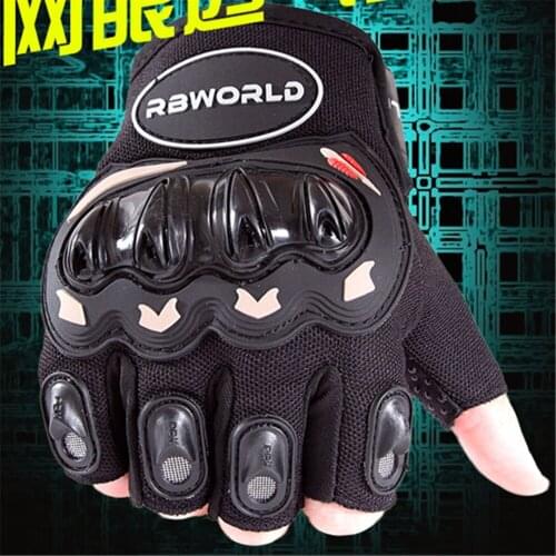 Outdoor Tactical Gloves Half Finger Sports Hiking Riding Cycling Military Mens Gloves Armor Protection Shell Gloves