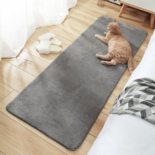 Thicken Lamb Wool Bedside Carpet For Bedroom Living Room Kids Room Area Rug Non-slip Long Home Doormat Yoga Carpets Washable