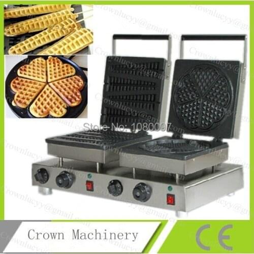 Lolly&Heart shape Waffle maker machine in snack machines