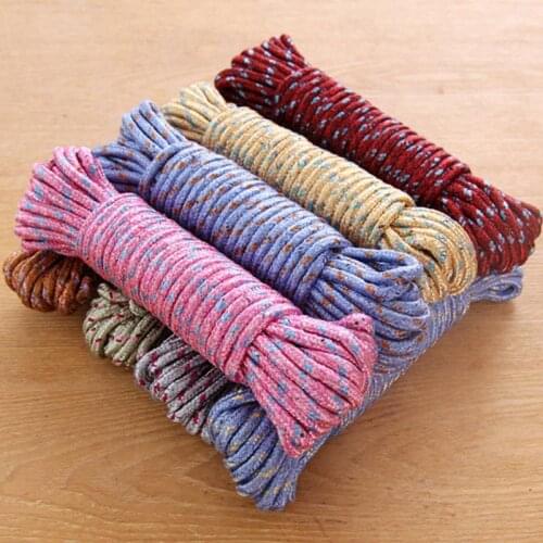 10m Nylon Laundry Hanging Rope Free of Punch Household Anti Slip Clothesline for Home Storage Clothes Drying Hanging Rope