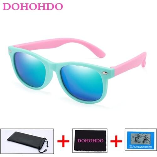 DOHOHDO 2020 New Kids Sunglasses Children Polarized Sun Glasses UV400 Boys Girls Glasses Silicone Safety Baby Shades Eyewear